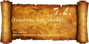 Teschler László névjegykártya