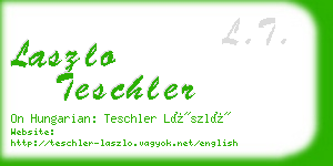 laszlo teschler business card